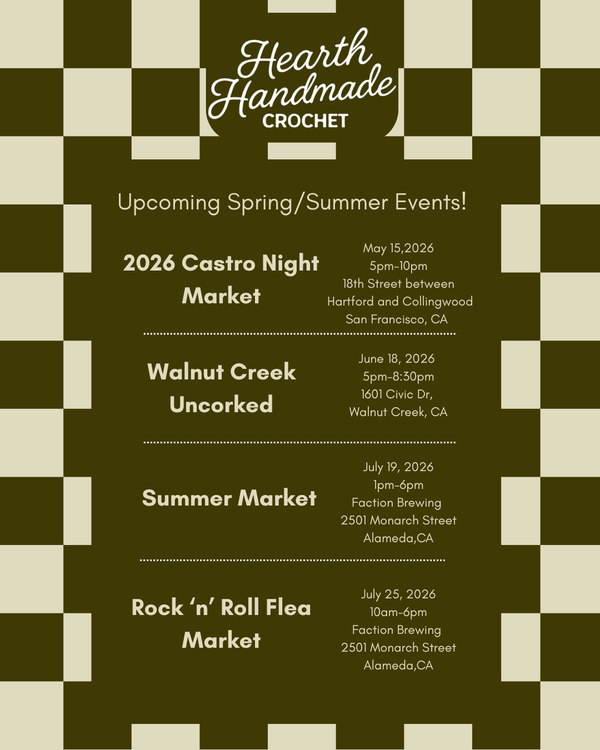 Hearth Handmade Crochet Spring/Summer Events