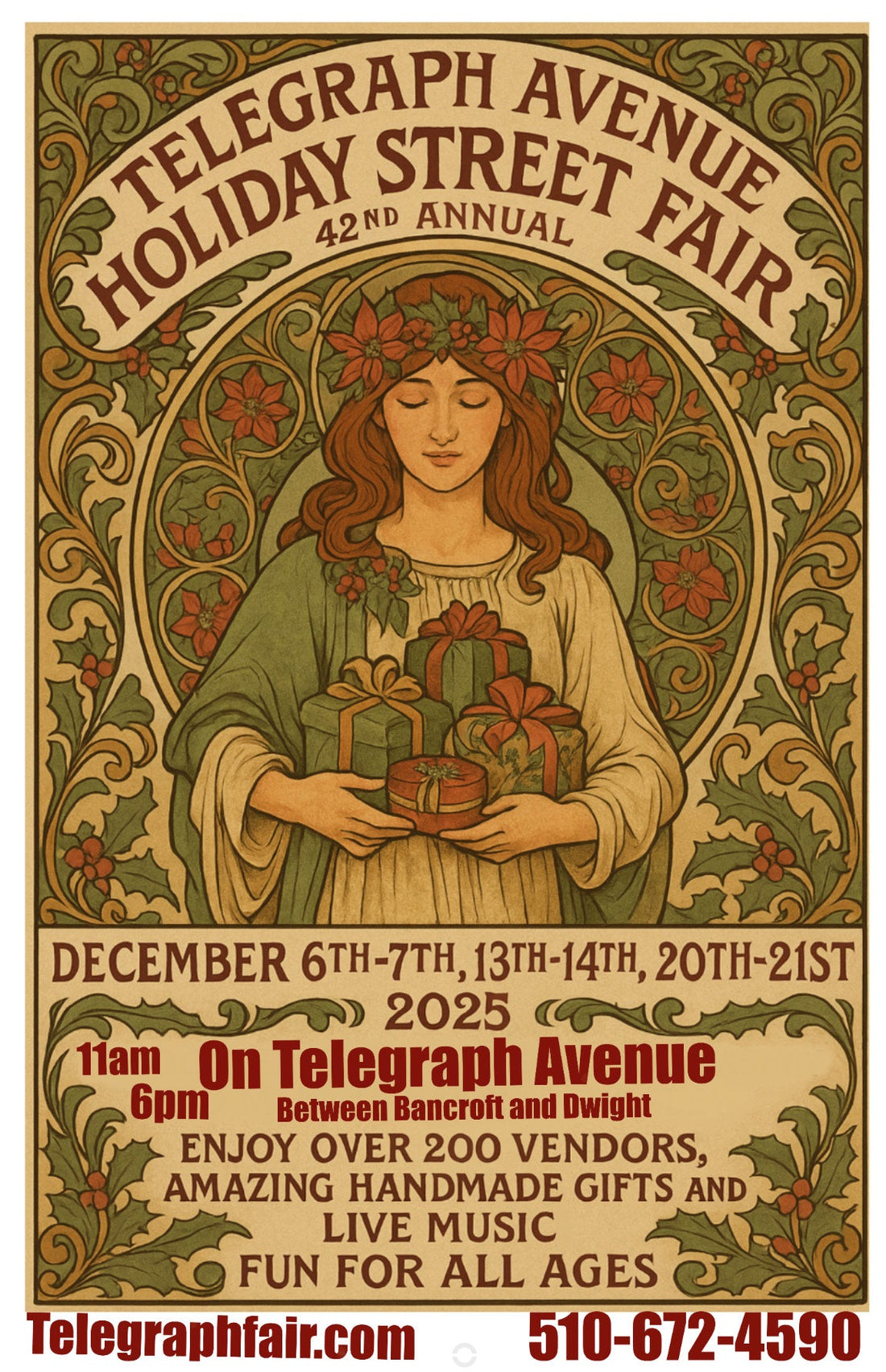 Coming Soon: Hearth Handmade Crochet will be at the Telegraph Avenue Holiday Street Fair