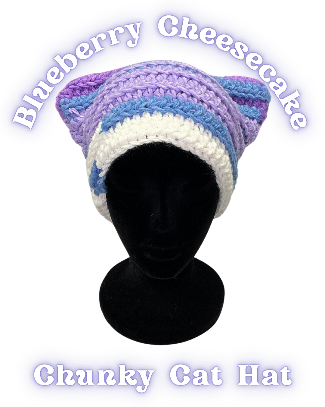 Chunky Cat Ear Beanie - Blueberry Cheesecake