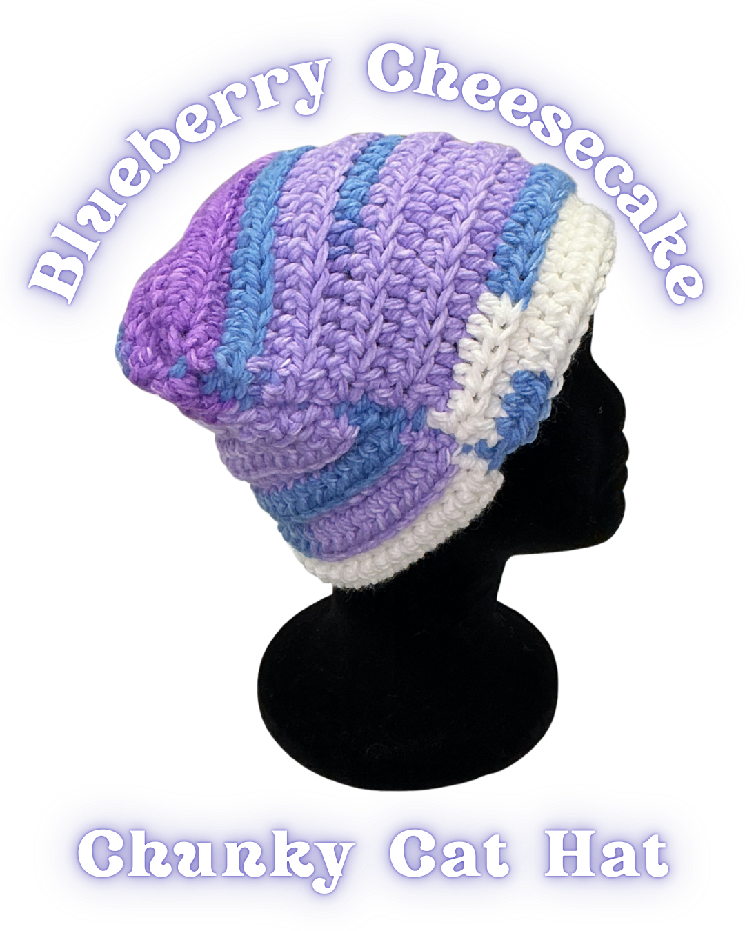 Chunky Cat Ear Beanie - Blueberry Cheesecake