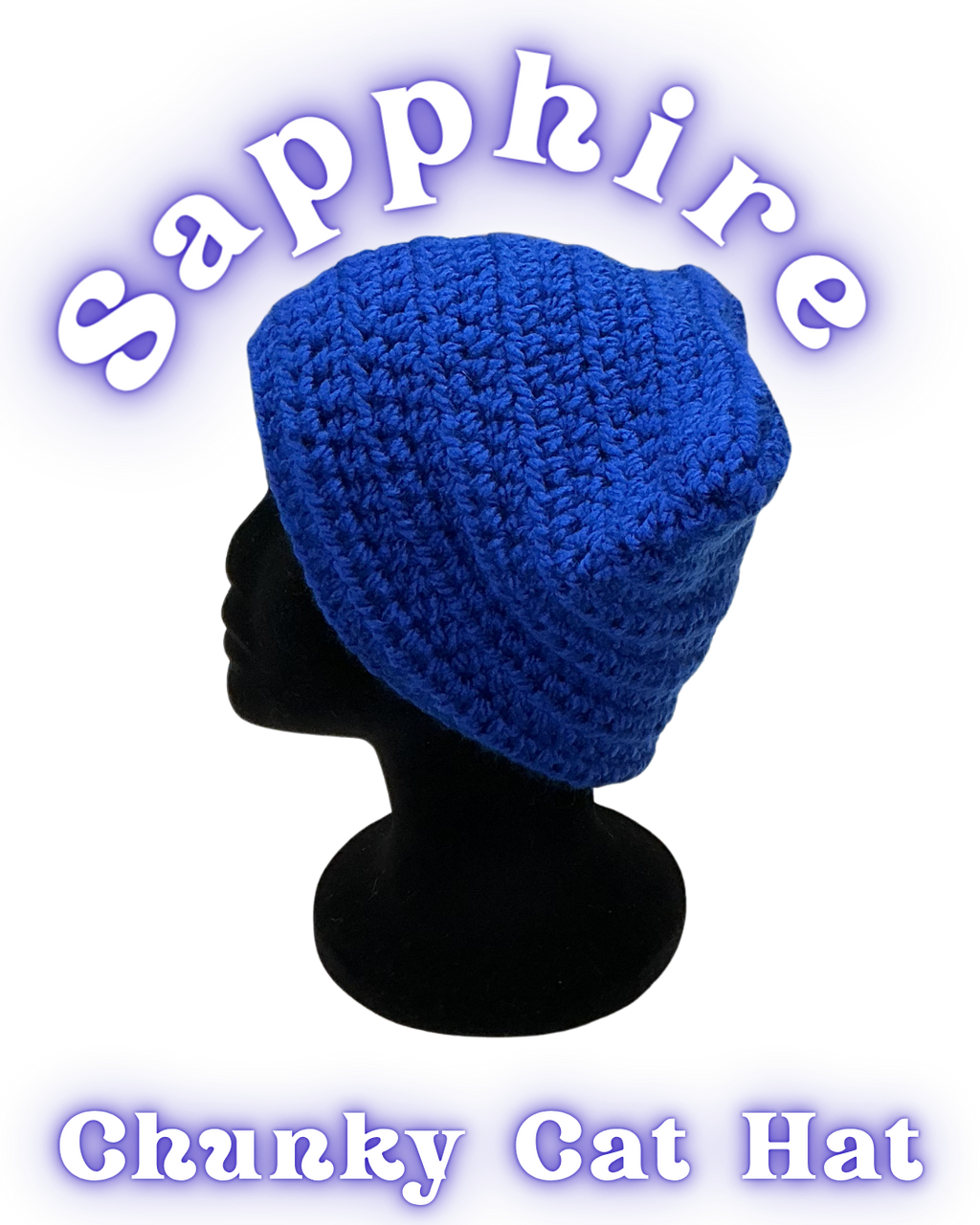 Chunky Cat Ear Beanie-Sapphire