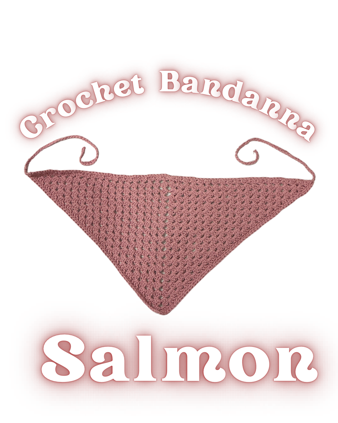 Crochet Bandana - Salmon