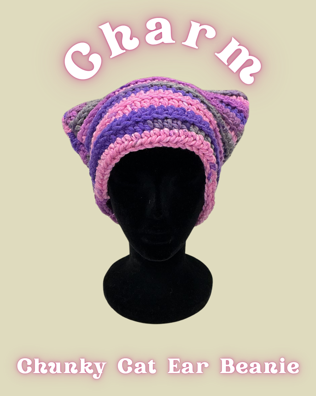 Chunky Cat Ear Beanie - Charm