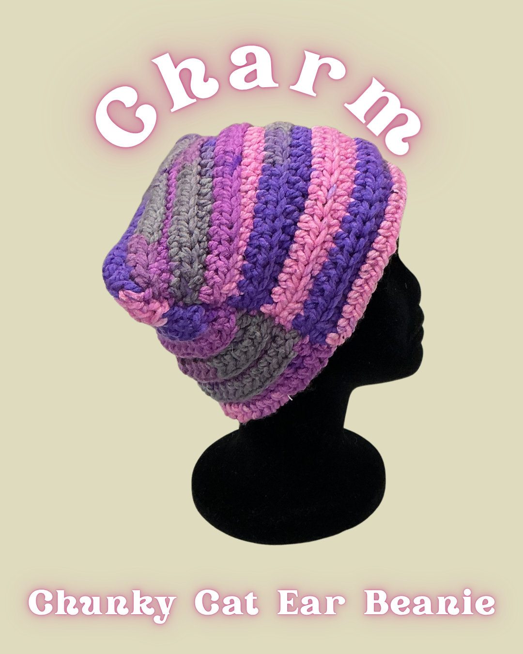 Chunky Cat Ear Beanie - Charm