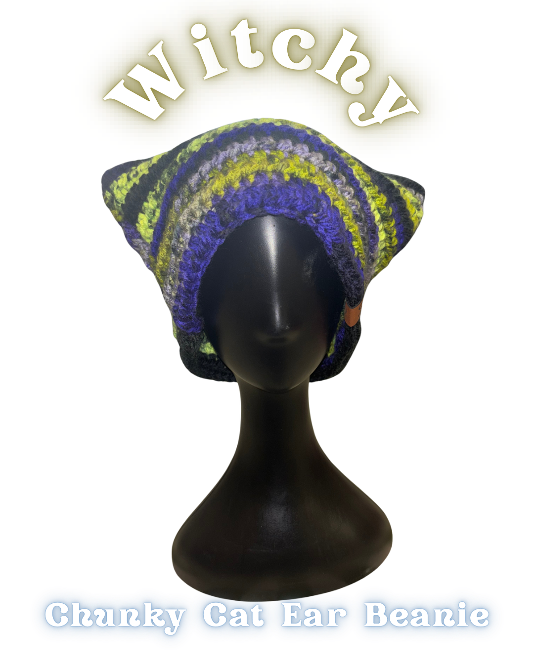 Chunky Cat Ear Beanie - Witchy