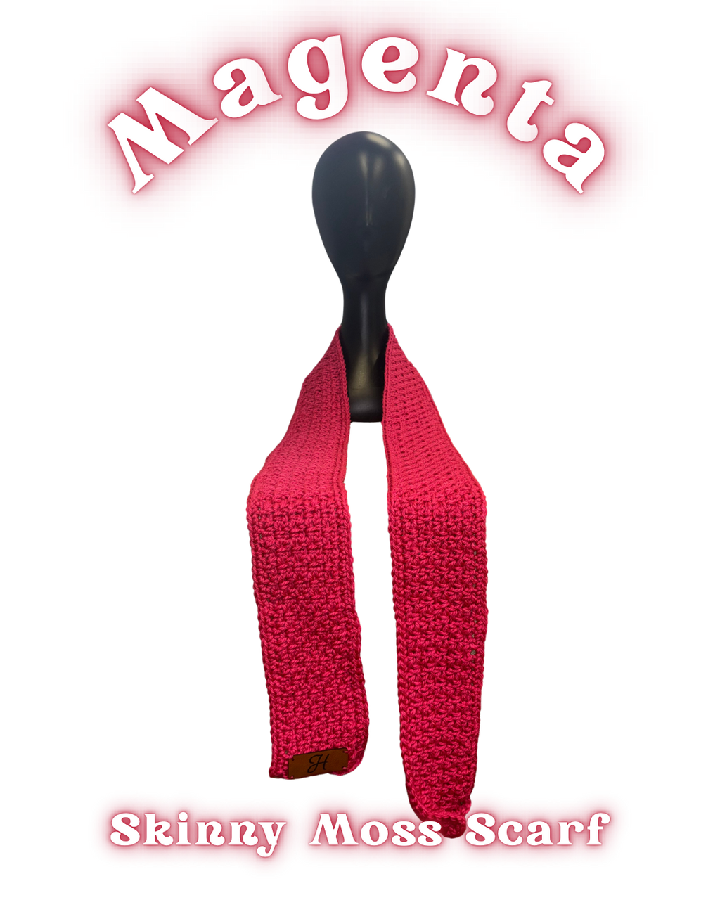 Skinny Moss Scarf - Magenta
