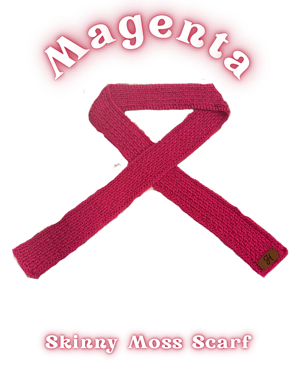 Skinny Moss Scarf - Magenta