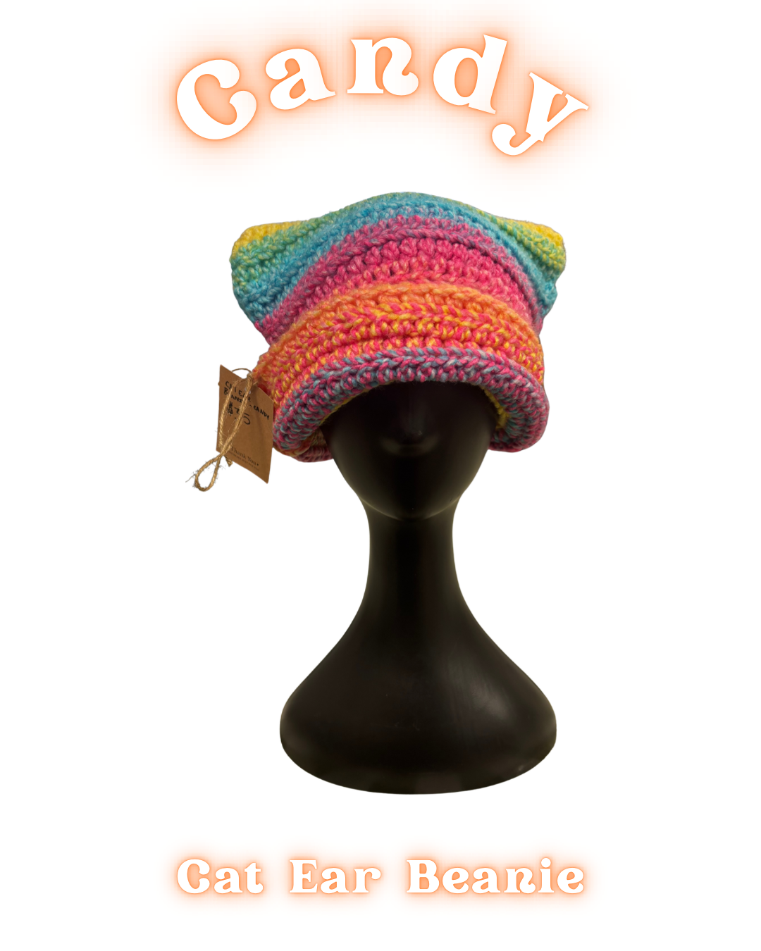 Cat Ear Beanie - Candy