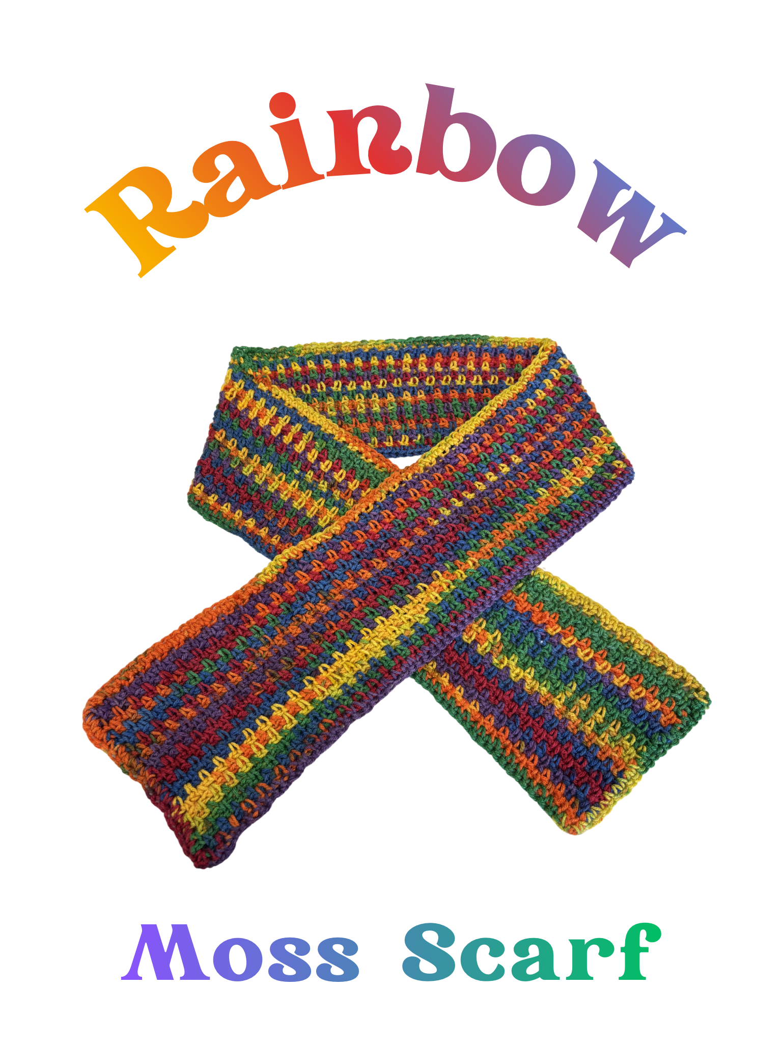 Moss Scarf - Rainbow, 70”
