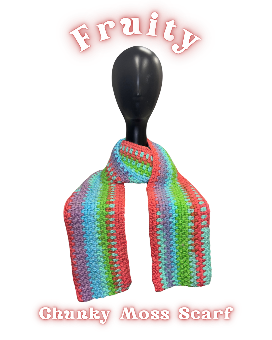 Chunky Moss Scarf - Fruity