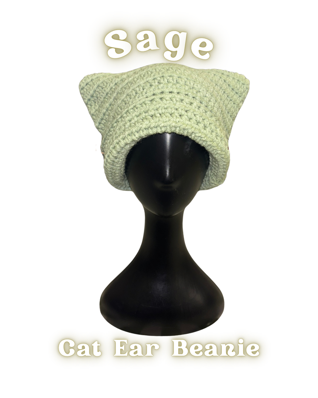 Cat Ear Beanie - Sage