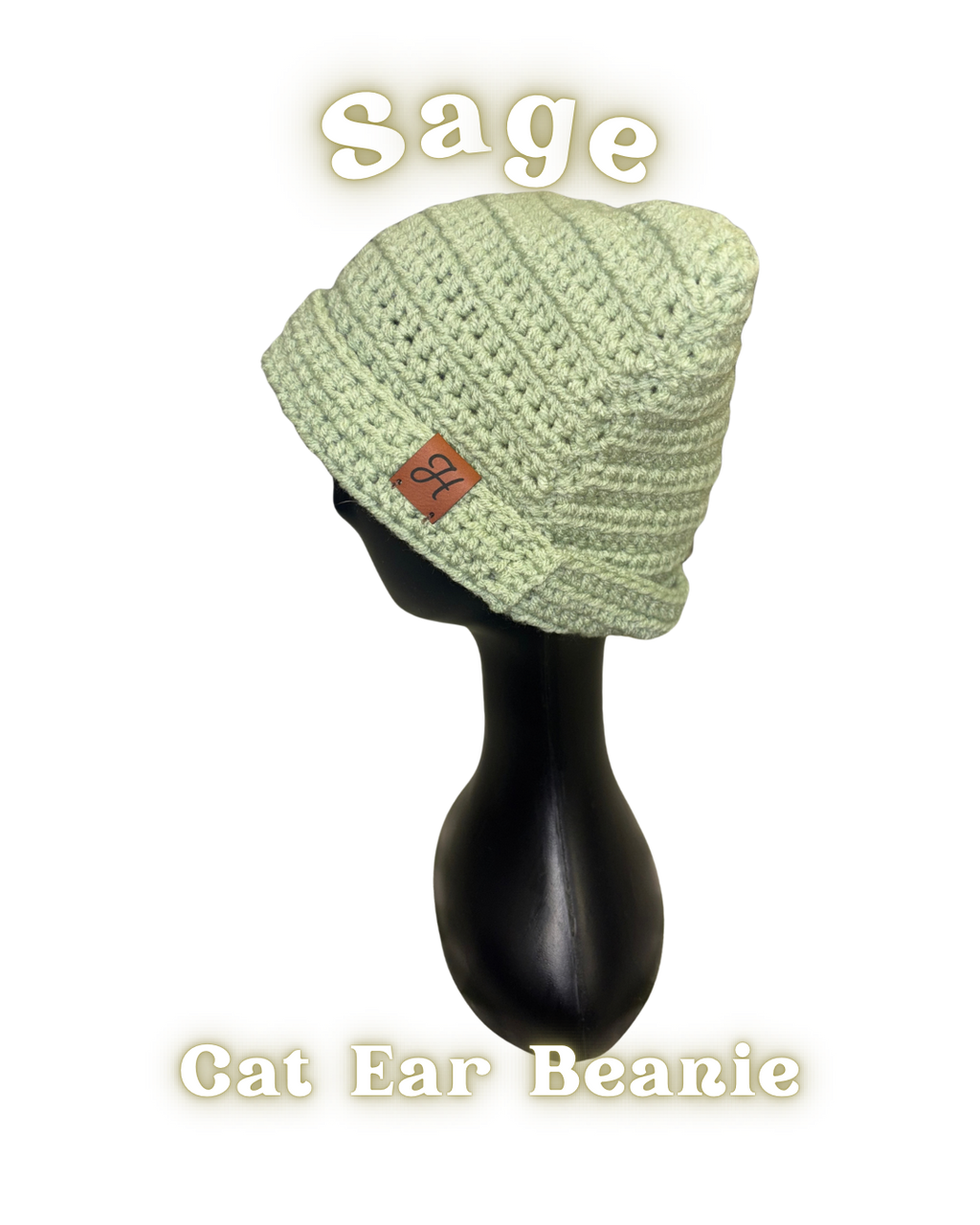 Cat Ear Beanie - Sage